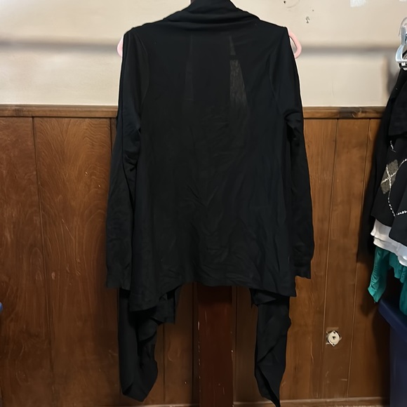 Boston Proper wool blend open front cold shoulder cardigan - Picture 5 of 5